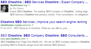 Cheshire SEO.org Google Authorship example