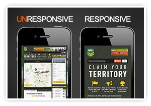 un-responsive vs responsive site